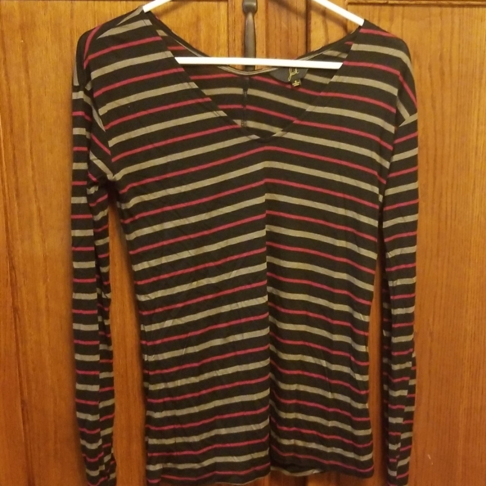 Striped split-back top - S, Like New